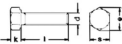 DIN 933 Technical Drawing