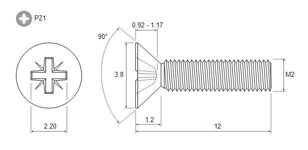 米制槽螺絲-米字槽沉頭螺絲-DIN 965Z ~ISO 7046-米字頭螺絲技術規格PDF